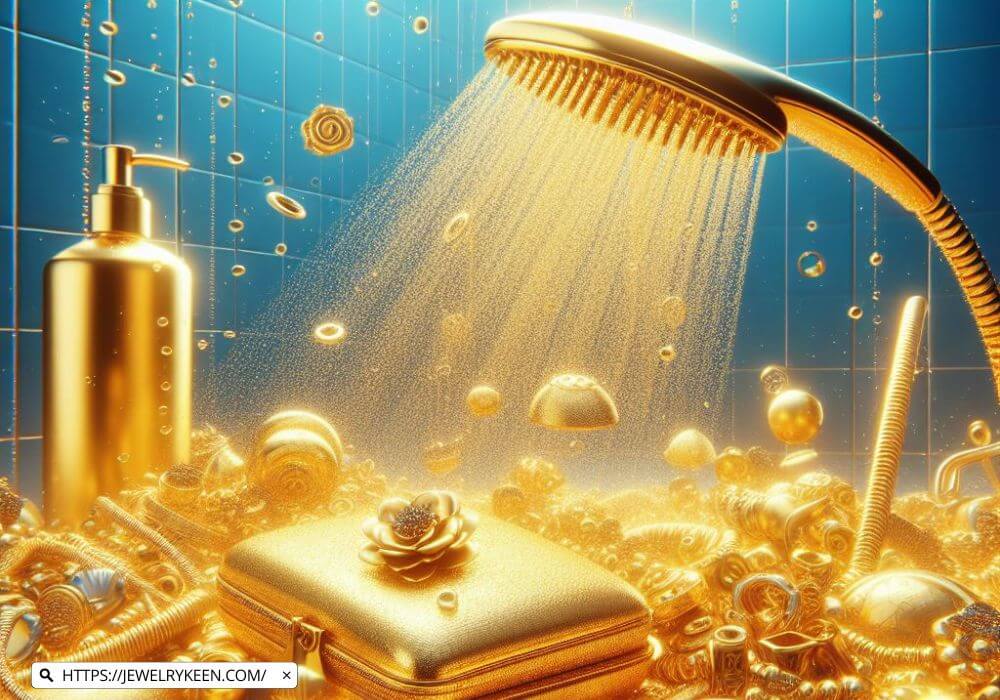 Shower with Gold-plated Jewelry